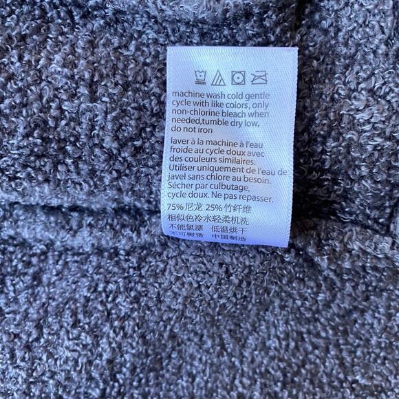 Barefoot Dreams Cozychic Lite Circle Cardigan Gray L/XL Soft Open Front Sweater - Picture 10 of 10